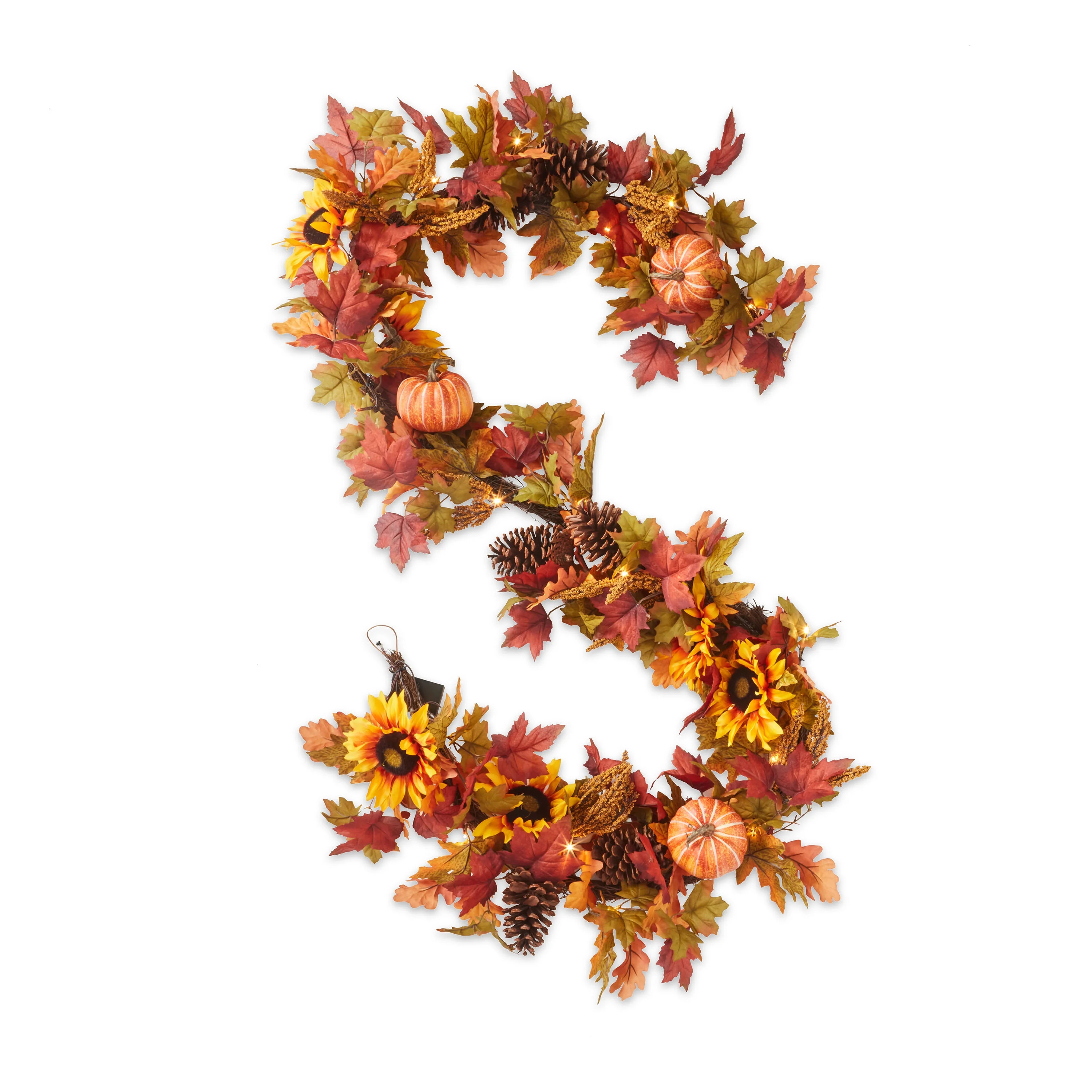 Yezyy Way to Celebrate Harvest 9 feet LED Light up Sunflower Garland Decoration | Walmart (US)