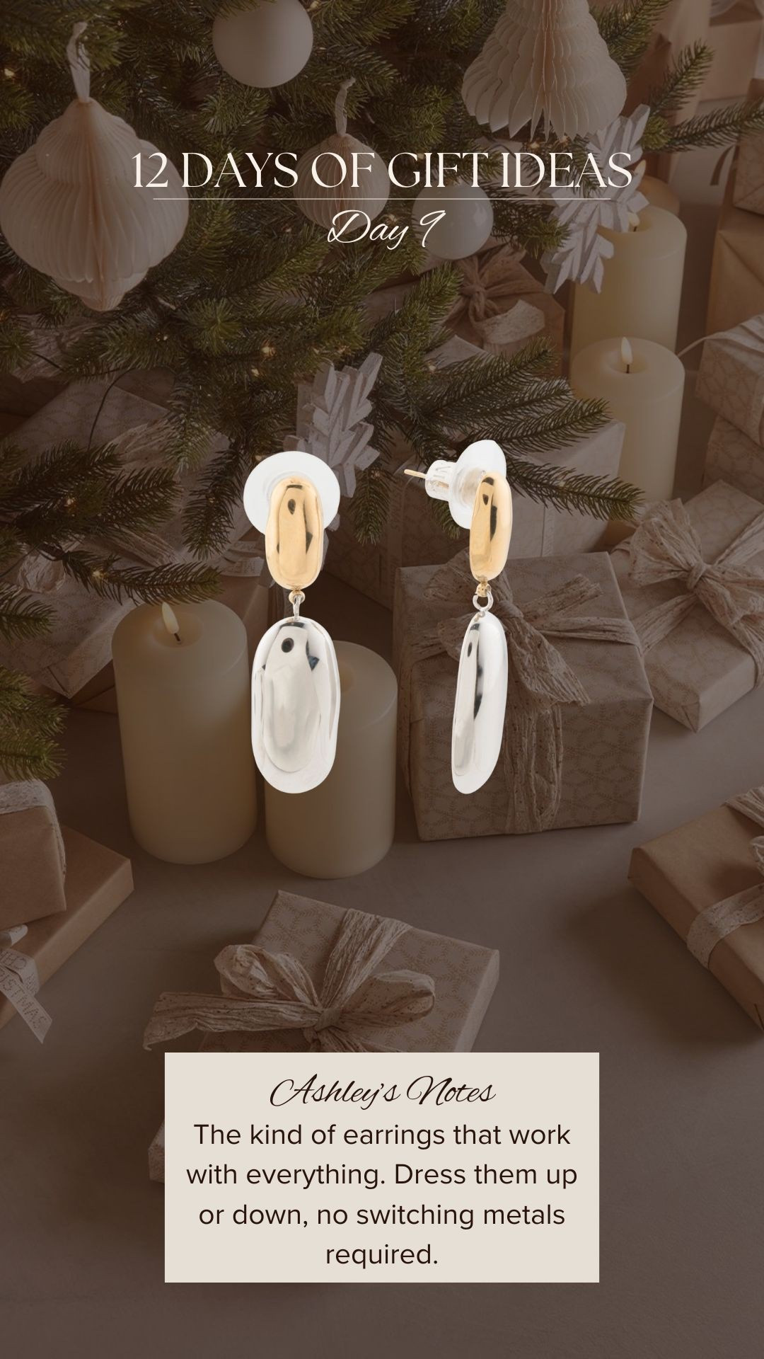 12 Days of Christmas • Day 9 ✨
Mixed-metal earrings you’ll wear year-round.

The perfect gift when you’re not sure if she prefers gold or silver — timeless, versatile, and easy to style with everything from everyday denim to dressier looks.

#LTKFindsUnder50 #LTKHoliday #LTKGiftGuide