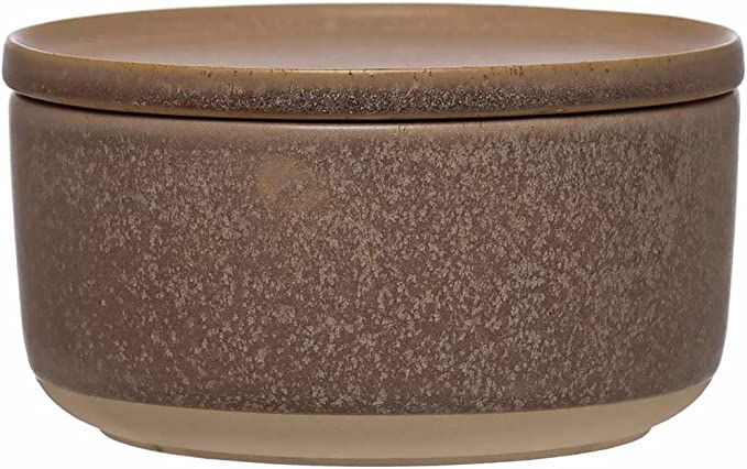 Bloomingville Stoneware Lid, Reactive Glaze Bowl, 6" L x 6" W x 3" H, Purple | Amazon (US)