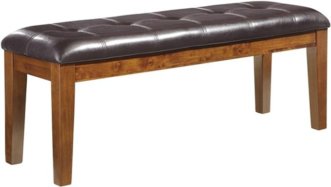 Signature Design by Ashley Ralene Tufted Upholstered Dining Room Bench, Medium Brown | Amazon (US)