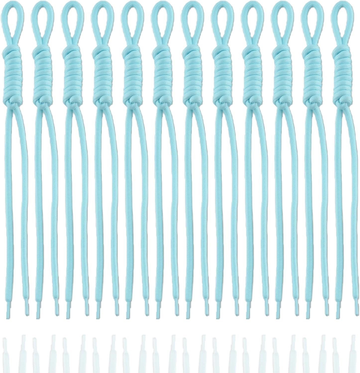KJML DIY Paracord Keychain 12pcs Paracord Rope Keychain Braided Cord Rope Bag Charm for Purse Handbag Decoration Accessories | Amazon (US)