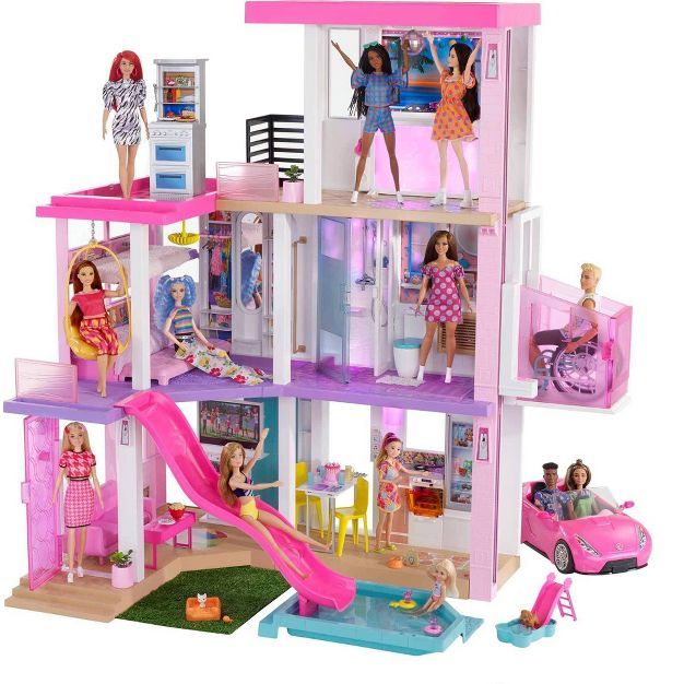 Barbie DreamHouse Dollhouse with Pool, Slide, Elevator, Lights & Sounds 3.75' | Target