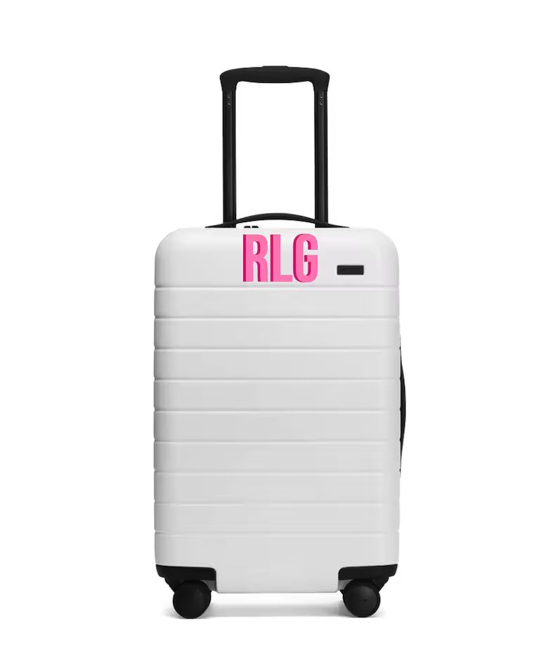 luggage monogram sticker, monogram luggage tag, personalized gift, layered monogram decal, preppy... | Etsy (US)