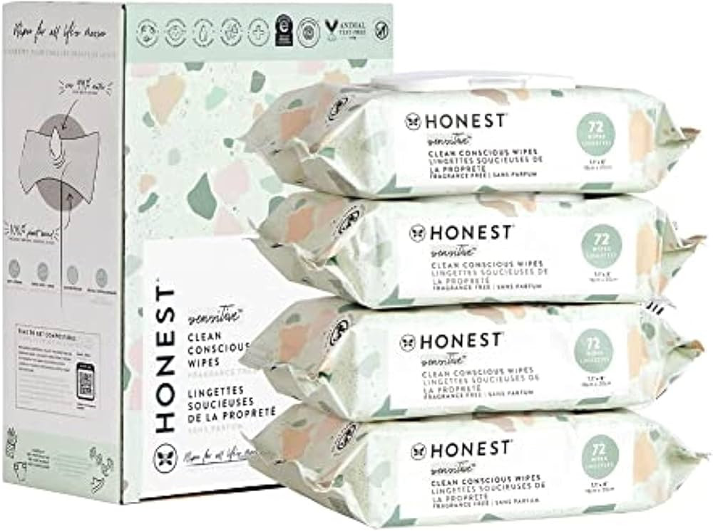The Honest Company Clean Conscious Multi-Use Wipes Unscented Hypoallergenic Baby for Sensitive Sk... | Amazon (US)