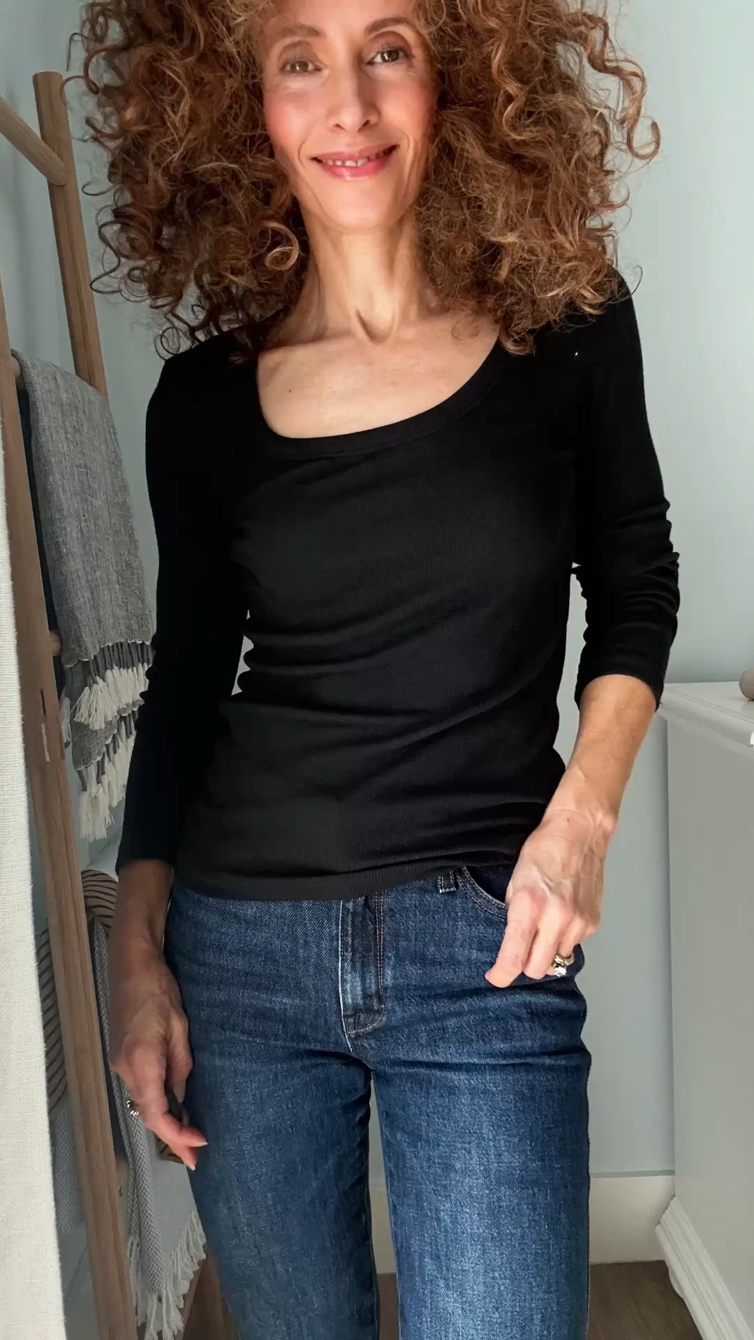 Don’t complicate it. Just a pair of straight leg jeans and a scoop neck top is all you need…. And a pair of heeled sandals :)

#LTKSeasonal