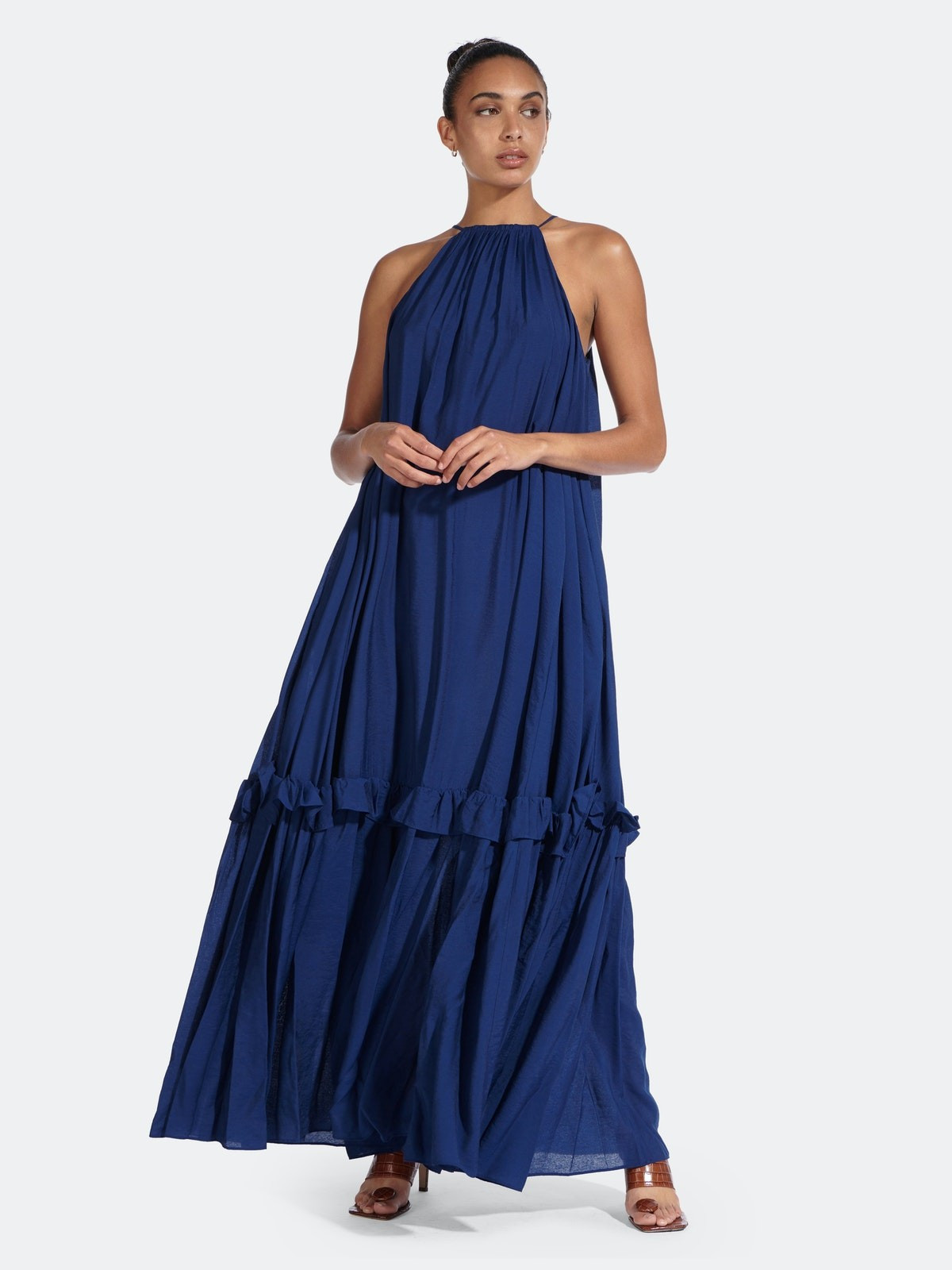 Ina Organza Halterneck Maxi Dress | Verishop