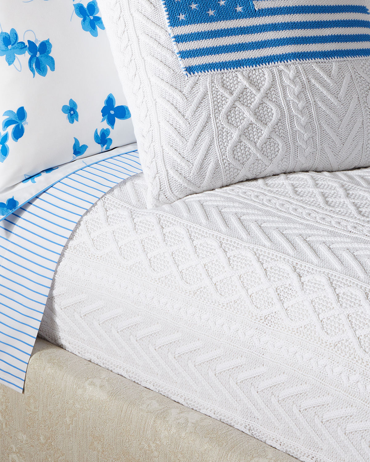 Highland Cable Knit Throw | Horchow