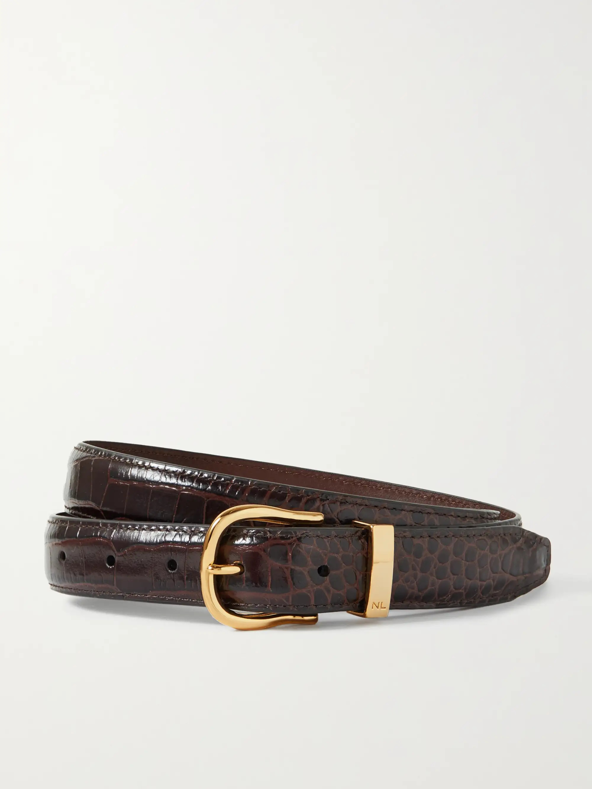 Louise croc-effect leather belt | NET-A-PORTER APAC