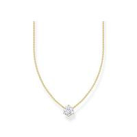Thomas Sabo Large zirconia pendant: elegant, versatile, silver, gold-plated | Very (UK)