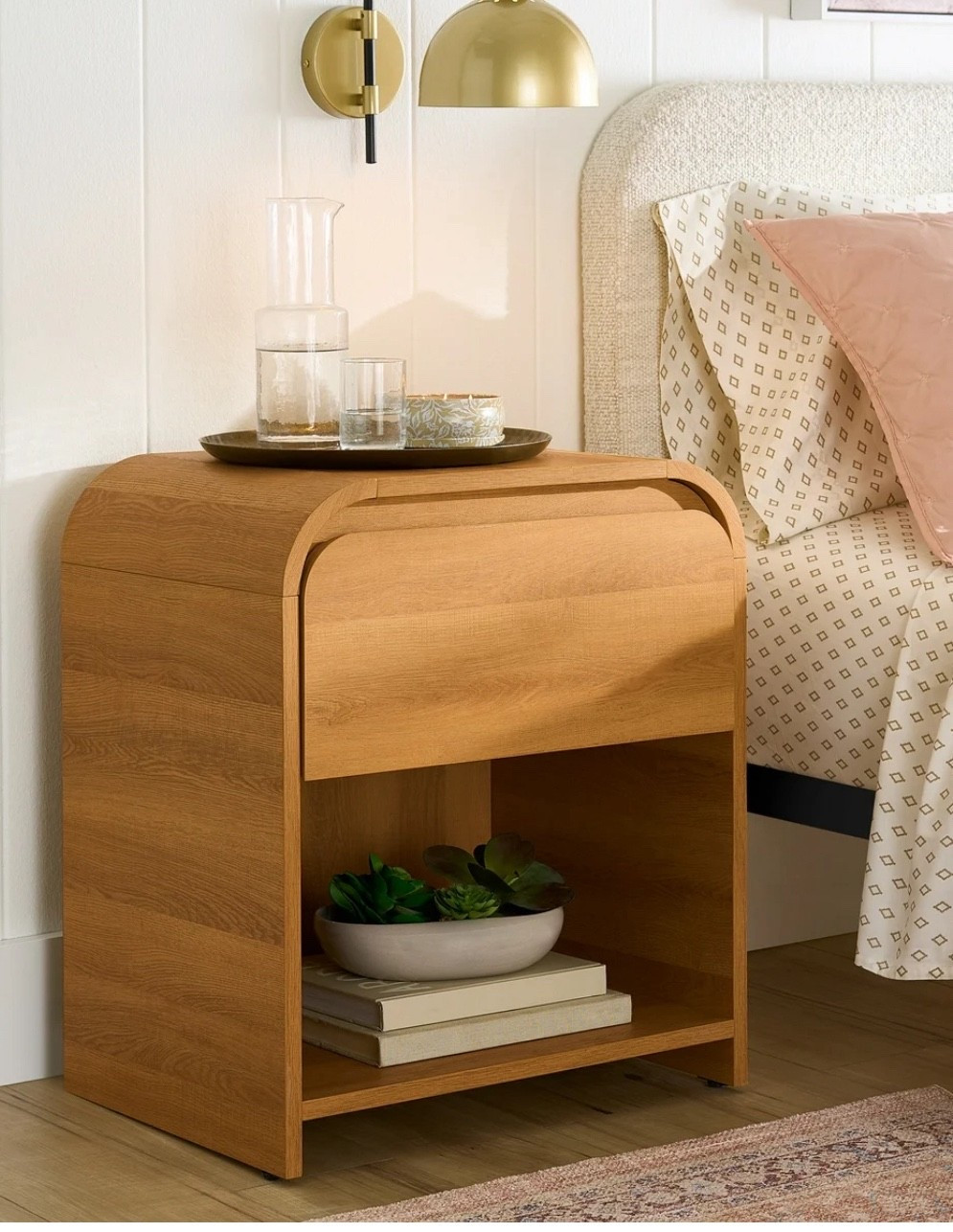 Pottery Barn DUPEE!! Comes in natural wood tone and black !!! UNDER $100