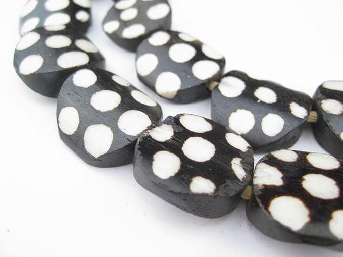 Batik Bone Beads - Full Strand of Fair Trade African Beads - The Bead Chest (Circular, Polka Dot ... | Amazon (US)