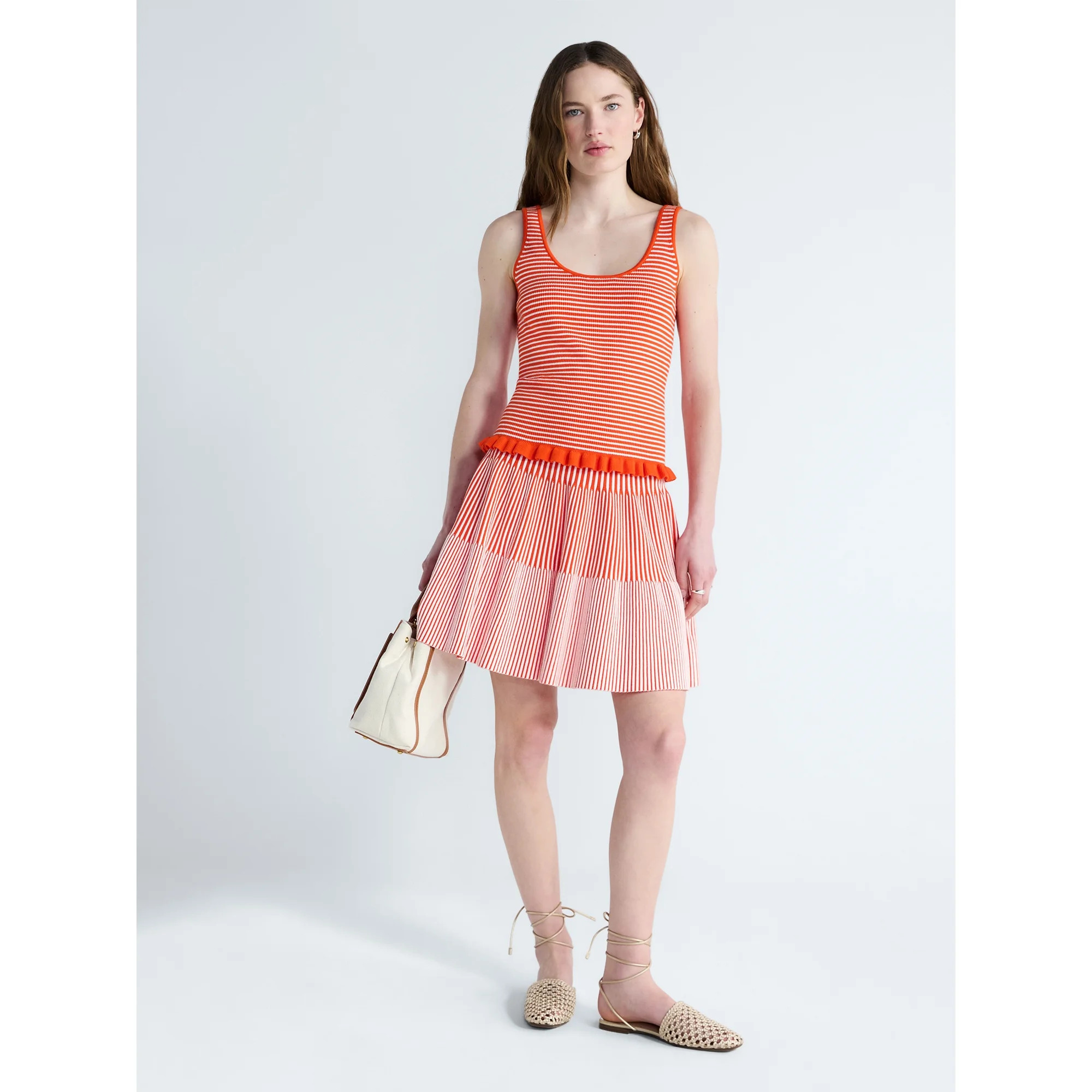 Free Assembly Women's and Women's Plus Ruffle Hem Knit Tank Top, Sizes XS-4X | Walmart (US)