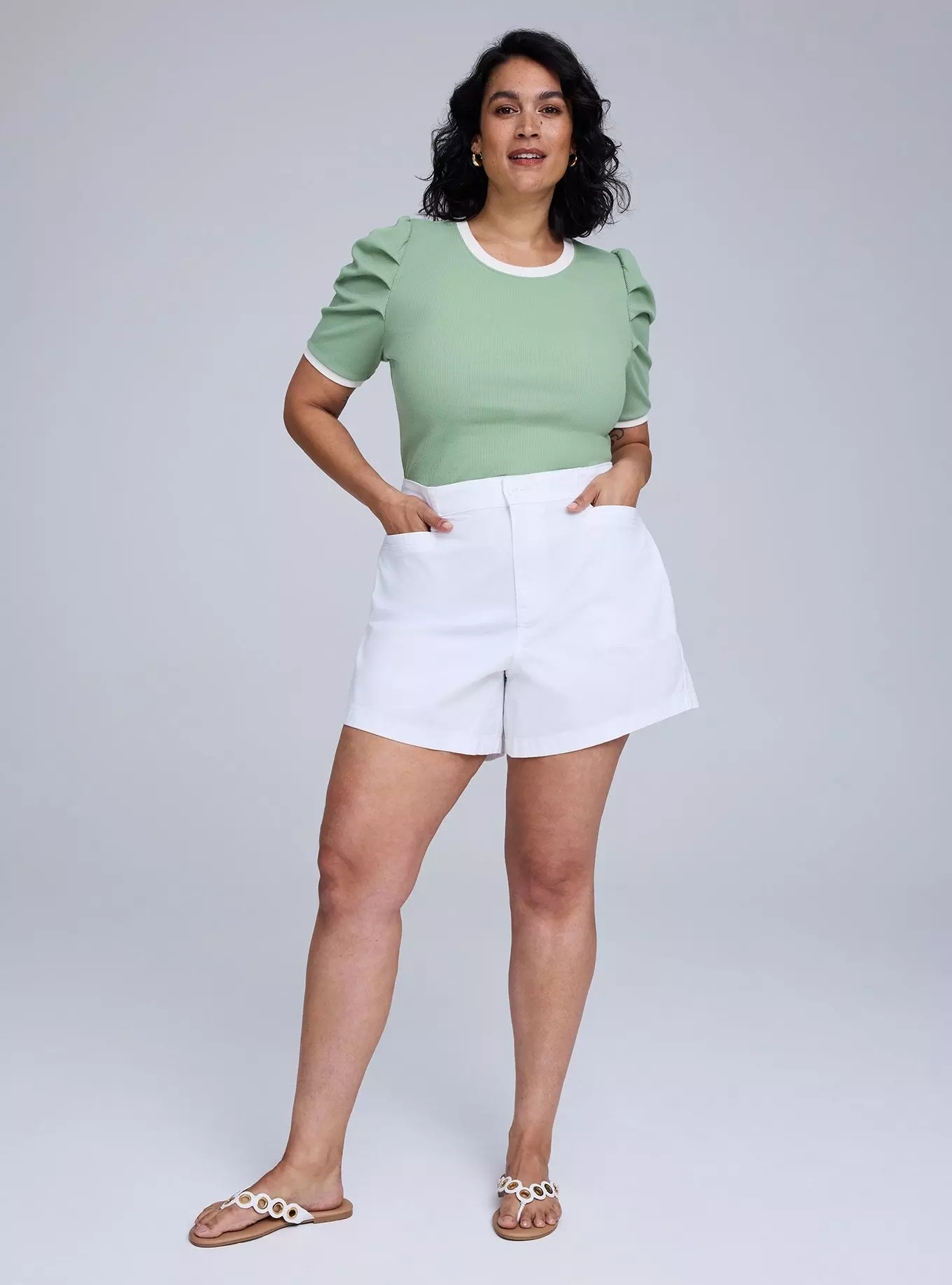 Belle Isle 5'' High-Rise Chino Short | Torrid (US & Canada)