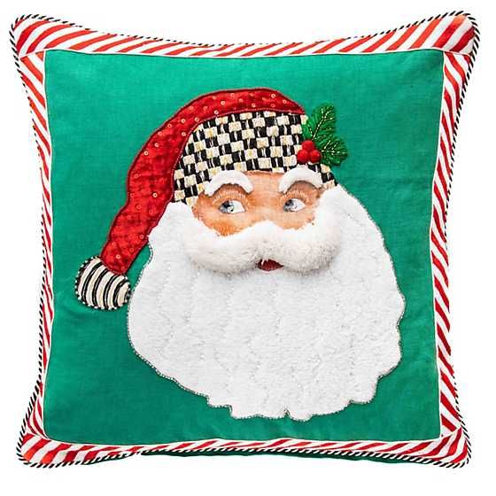 Retro Santa Throw Pillow | MacKenzie-Childs