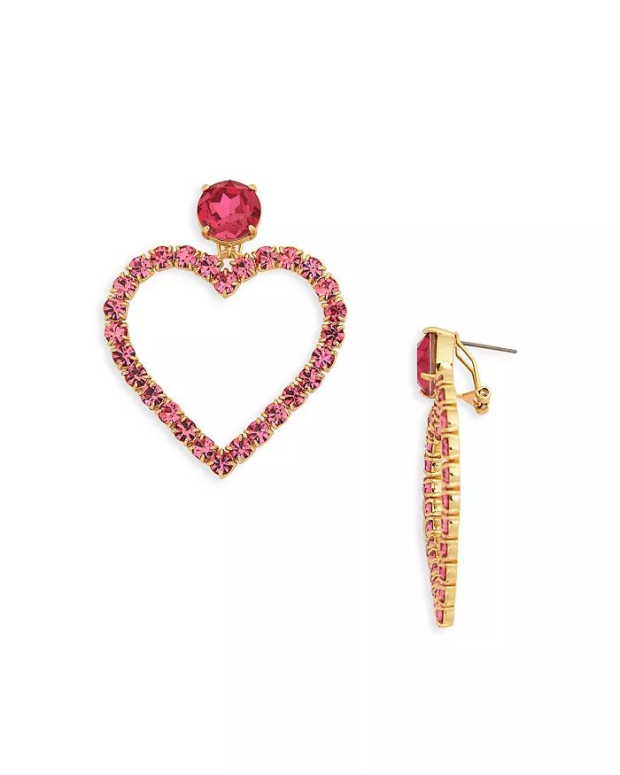 Pink Crystal Open Heart Statement Earrings in 14K Gold Plated - 100% Exclusive | Bloomingdale's (US)