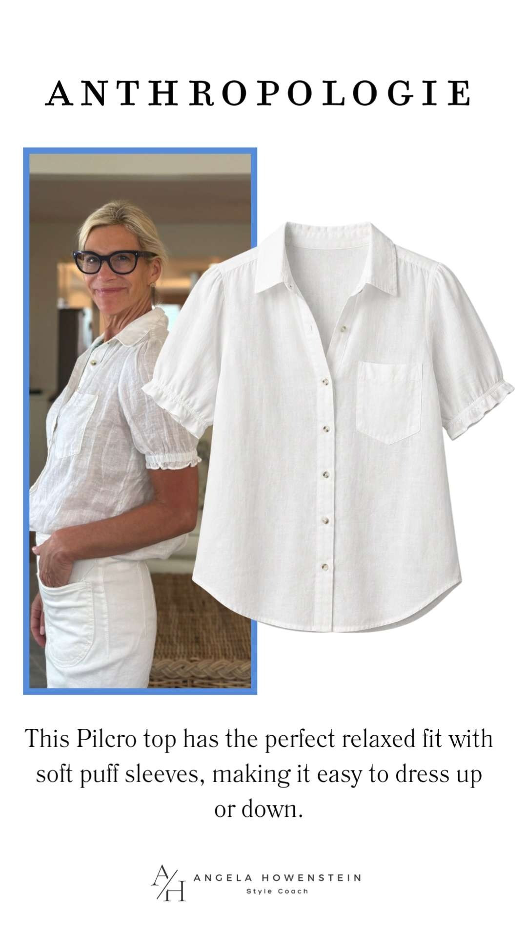 A classic white linen shirt is one of those forever wardrobe staples you'll wear on repeat. This Pilcro blouse has an easy, relaxed fit with feminine puff sleeves that instantly elevates any outfit while keeping you cool and comfortable. It pairs effortlessly with white denim, linen pants, shorts, or your favorite jeans.

❤️ Heart = Support my posts
📌 Save = Get outfit inspiration & sale alerts
🛍️ Follow me on LTK for more effortless everyday style. 

 #LTKootd #LTKSeasonal #LTKOver40