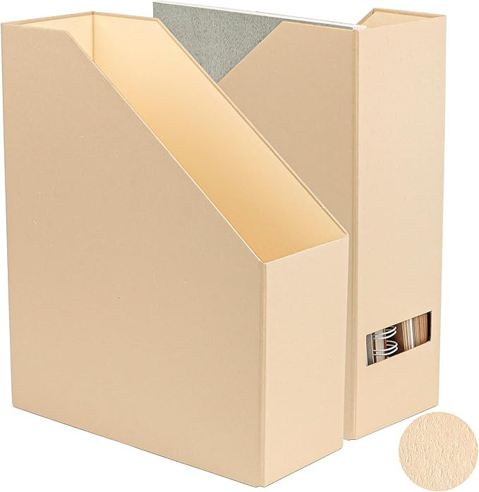 Magazine Holder - File Holder and Desk Organizer, Paperboard Book Organizer and Storage Box for D... | Amazon (US)