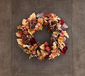 Faux Pomegranate & Pinecone Wreath | Pottery Barn (US)