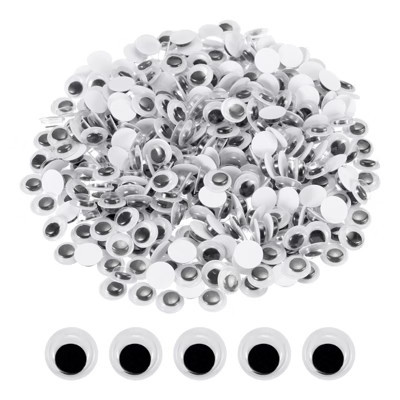 Unique Bargains Self-Adhesive Mini Plastic Craft Wiggle Eyes 500 Pcs 0.4 Inch | Target