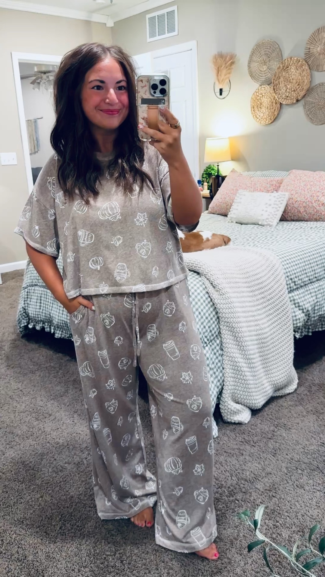 Walmart pajamas!! Perfect for fall!

pajama set: both pieces fit true to size // wearing a large in both 

 