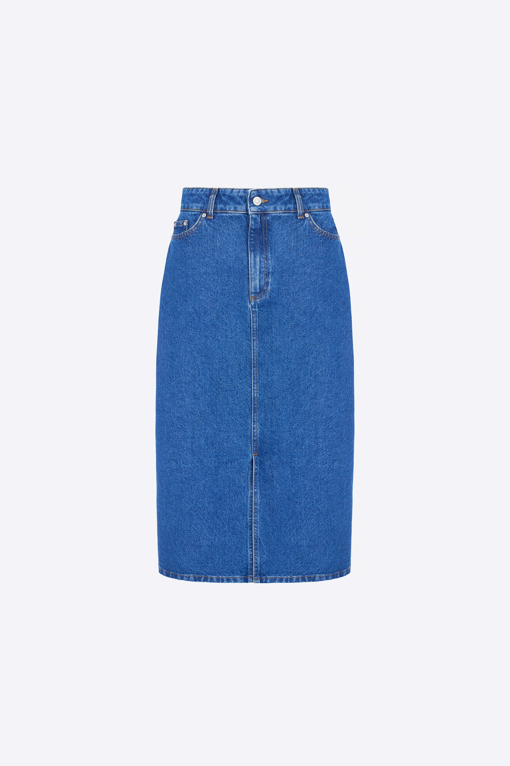 Greta Midi Denim Skirt | Aligne UK
