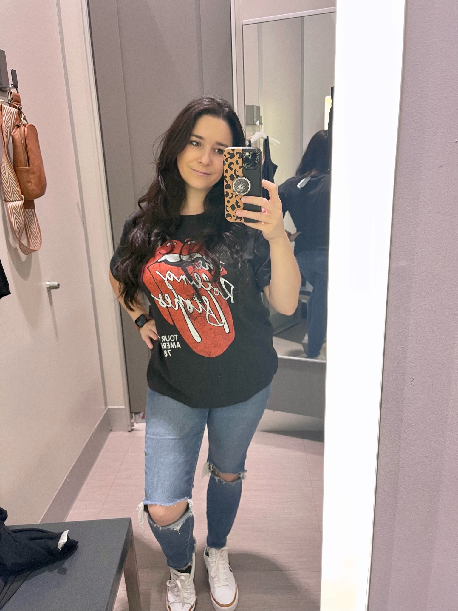 This oversized band tee is so comfy and only $13! I sized up and got an XL for the oversized look that’ll work great with jeans, a skirt or biker shorts for Summer!

Good American Jeans | band tee | Nike court legacy sneakers | Mirror selfie | changing room try on | target fashion | target finds

#LTKStyleTip #LTKFindsUnder50 #LTKSaleAlert