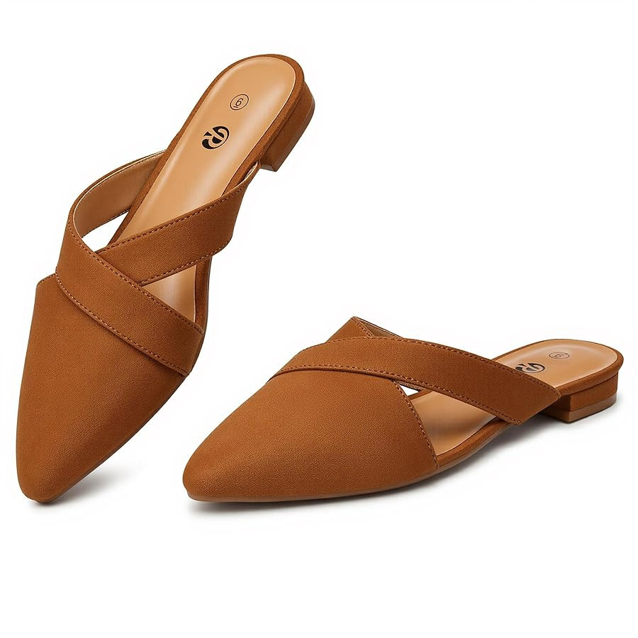 Rekayla Women’s Mules Closed Pointed Toe Backless Loafer Shoes for Women | Amazon (US)