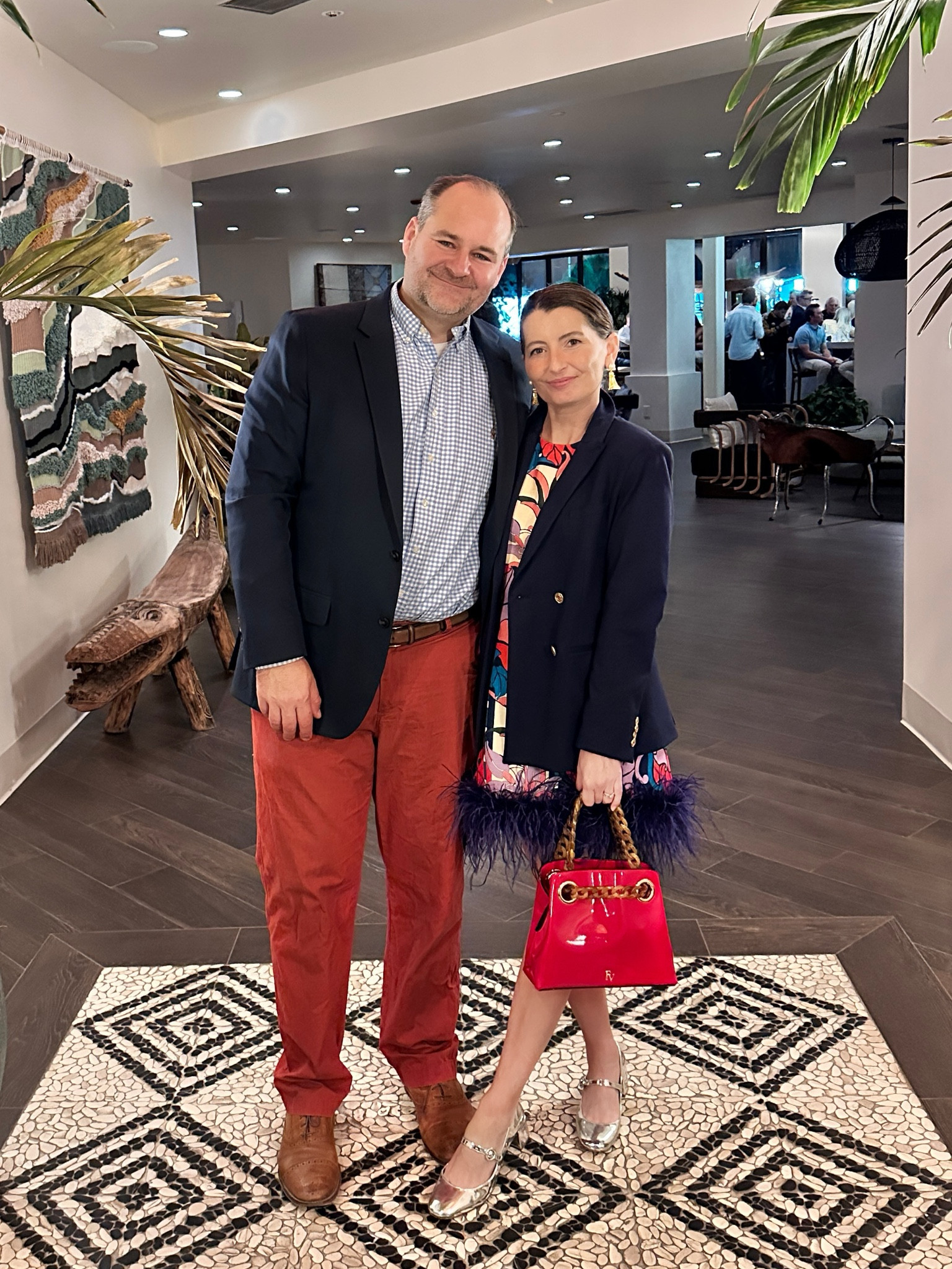 Holiday Outfit Idea… Business on the top, party on the bottom! 🦩 

Style Tip: Adding a  classic blazer over a fun printed mod dress with feather trim makes for an ideal look for an office holiday party. #playfulglamour

Added a pop of fun with this red patent handbag & silver mirrored shoes. ❤️

#LTKGiftGuide #LTKSeasonal #LTKHoliday