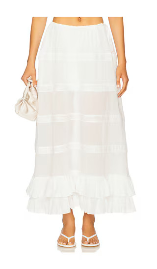 Mirage Bustle Skirt in Ivory | Revolve Clothing (Global)