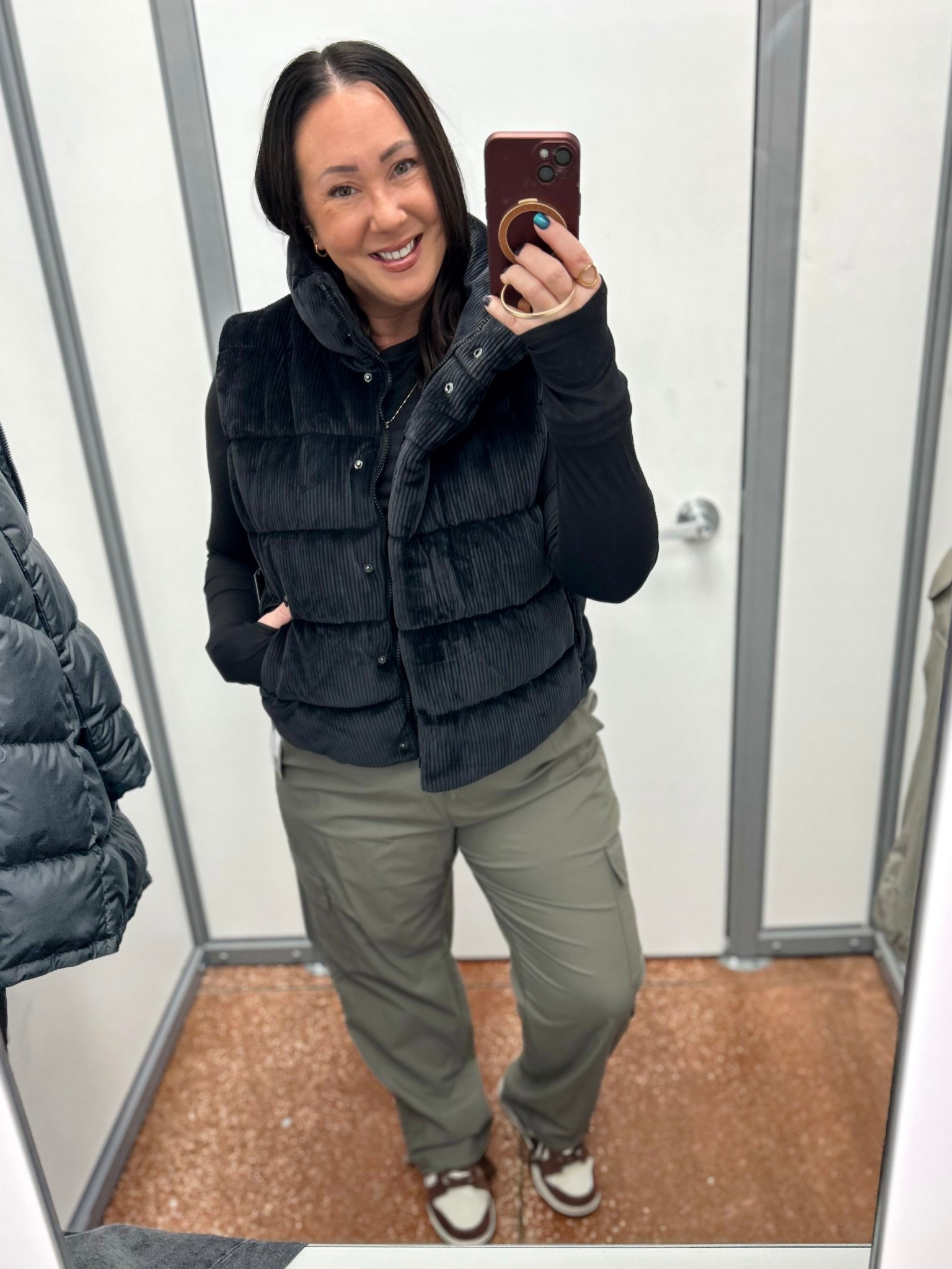 The softest ribbed athletic puffer vest! Wearing a large. XXL soft athletic top. XL athletic pants. Look name brand. @nike sneakers run true to size.  

#LTKFindsUnder50 #LTKActive #LTKOver40