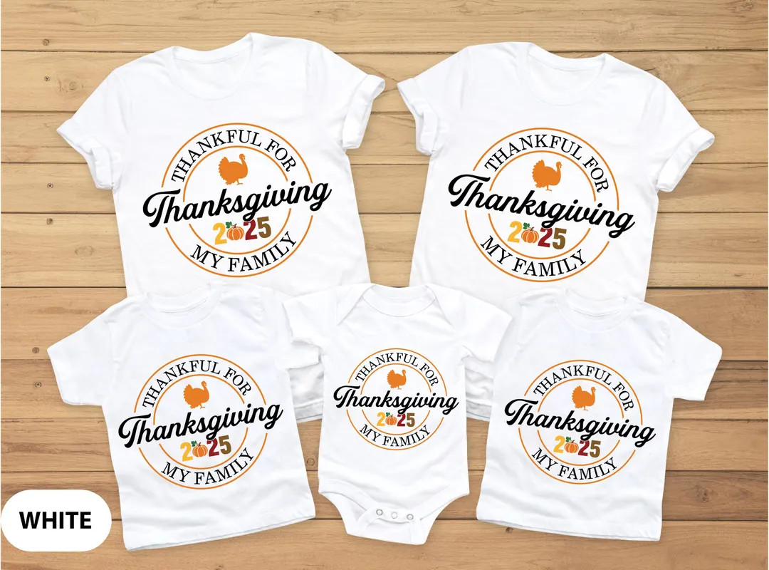Custom Family Thanksgiving 2025 Matching Shirts: Pumpkin Season Autumn T-shirts - Etsy | Etsy (US)