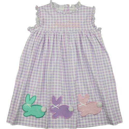 Lavender Check Bunny Dress | Cecil and Lou