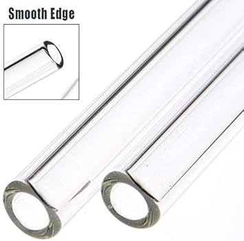 Alink Clear Glass Straws, 9 in X 10 mm Reusable Straight & Bent Smoothie Straws, Set of 4 with Cl... | Amazon (CA)
