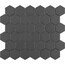 Satori Carbon Matte 12-in x 12-in Unglazed Porcelain Hexagon Mosaic Wall Tile Lowes.com | Lowe's