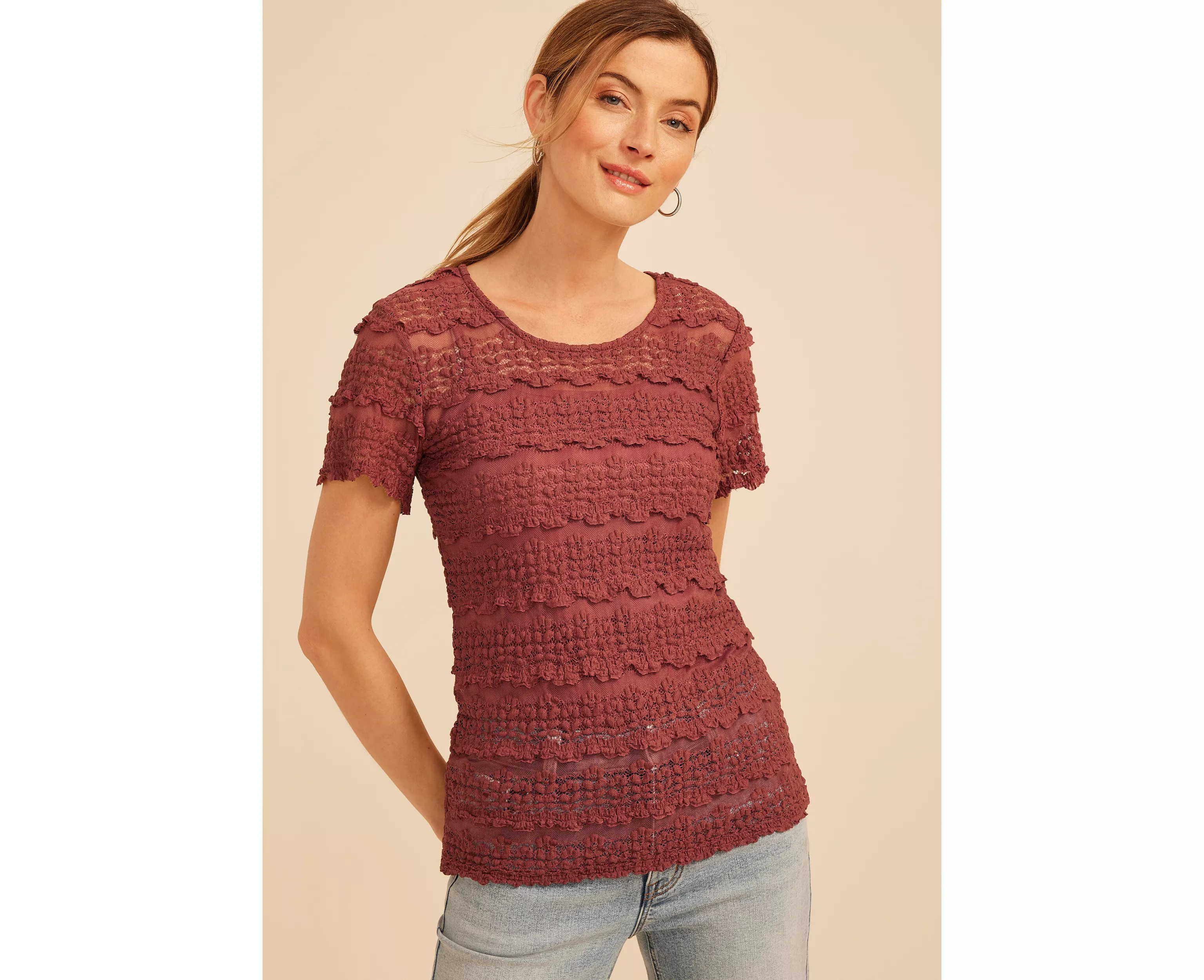Chunky Lace Tee | maurices | Maurices