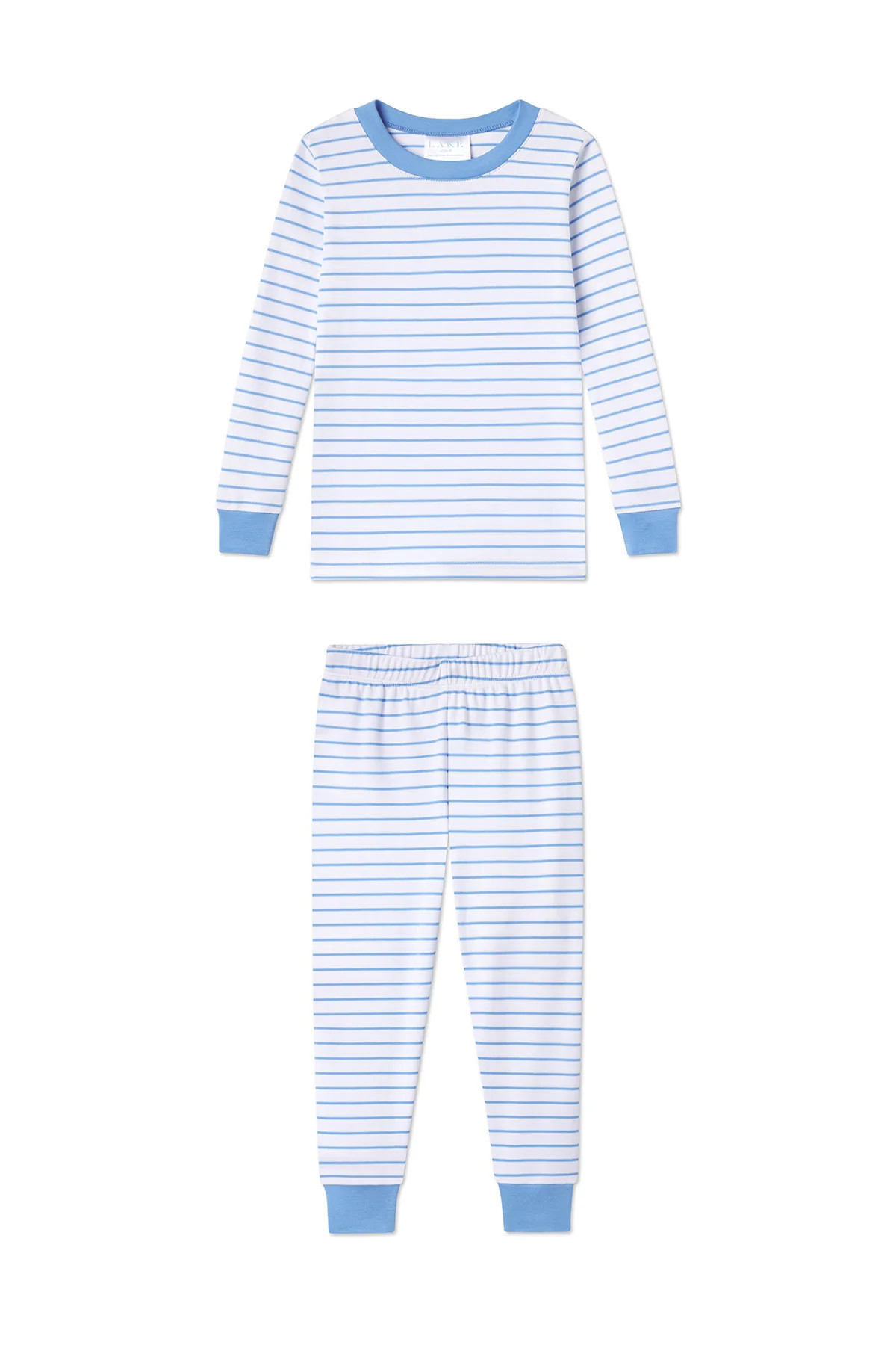 Kids Long-Long Set in Baltic Blue | Lake Pajamas