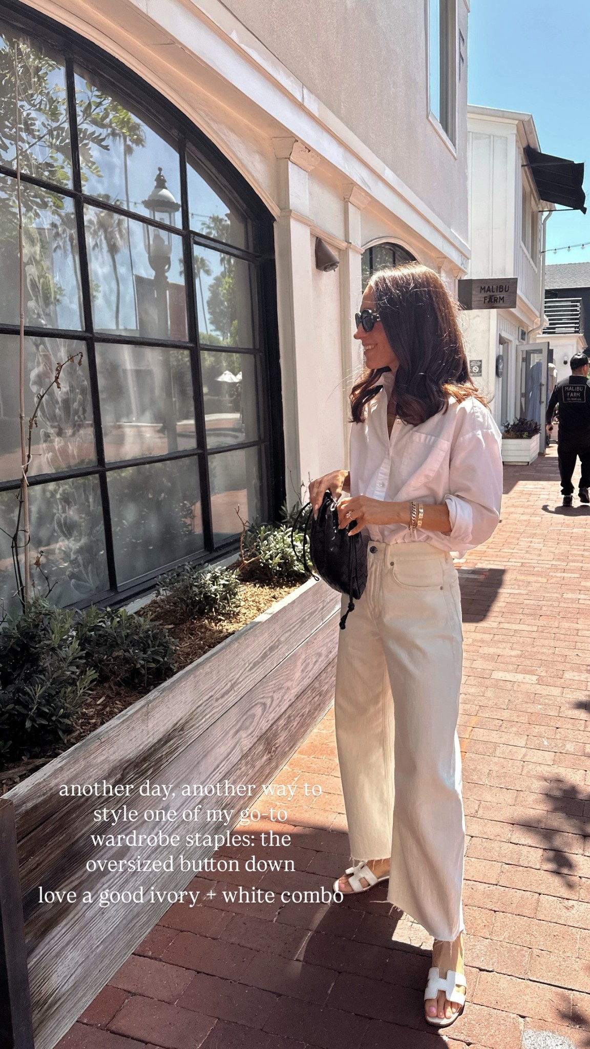 Low lift spring outfit: oversized white button down + relaxed ivory jeans 
I cut the hem on these, size up 


#LTKPetite #LTKOver40