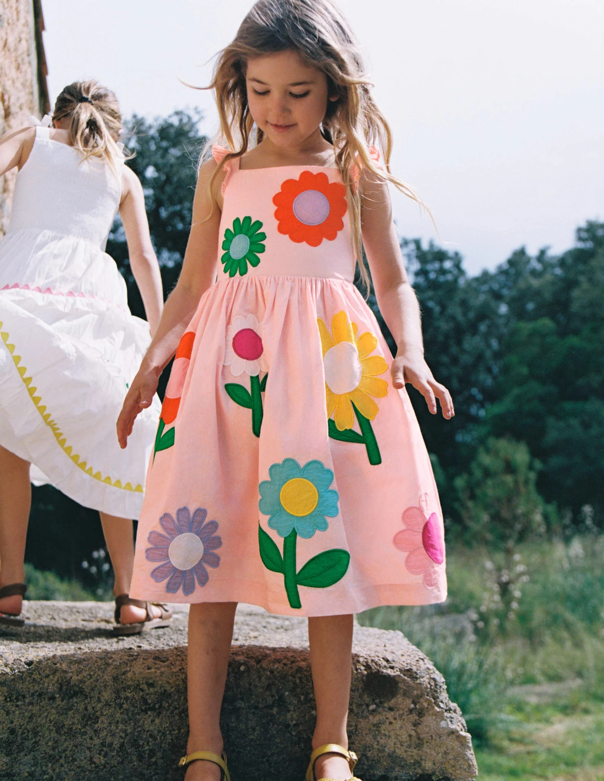 Annalisa Appliqué Sundress-Pink Flower | Boden (US)