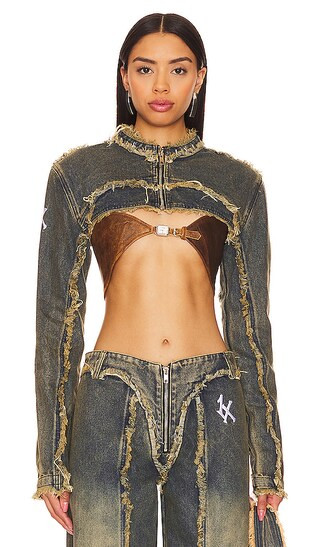 Crop Jacket in Denim | Revolve Clothing (Global)