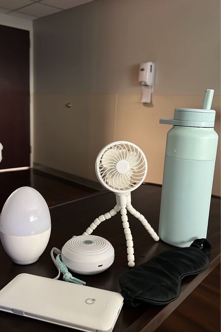 Hospital bedside must haves post delivery: fam for hot flashes, FLUIDS!, sound machine, nightlight, portable charger, lip mask, and eye mask // blue agave water bottle available in Brumate app only (not on their site) // 

#LTKbaby #LTKfamily #LTKbump