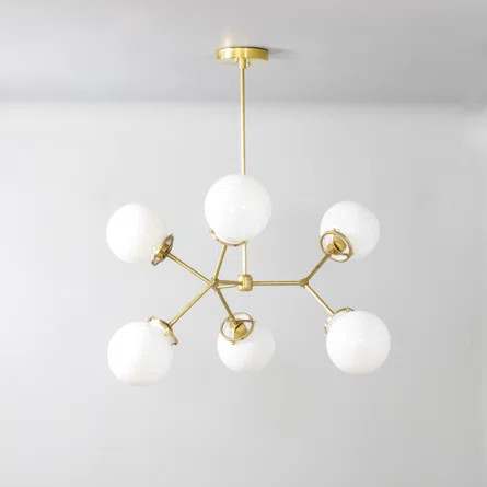 Sputnik Chandelier | Mid Century Modern | Light Fixture | Starburst Globe Chandelier | Dining Roo... | Wayfair North America