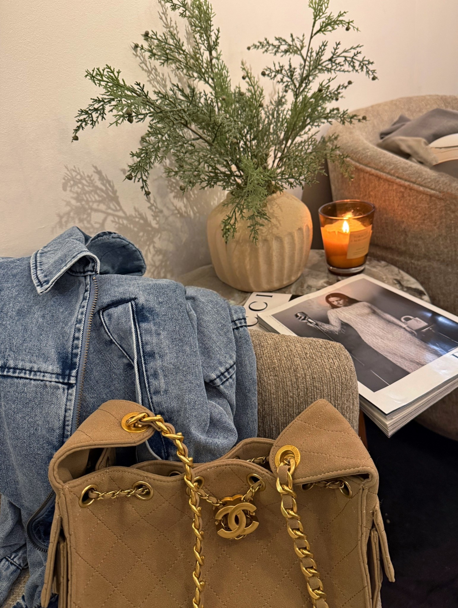 neutral details kind of night

denim, gold hardware, soft lighting… the little things that make everything feel elevated

effortless, cozy, and still so put together

#LTKgrwm #LTKvlog #LTKdayinmylife