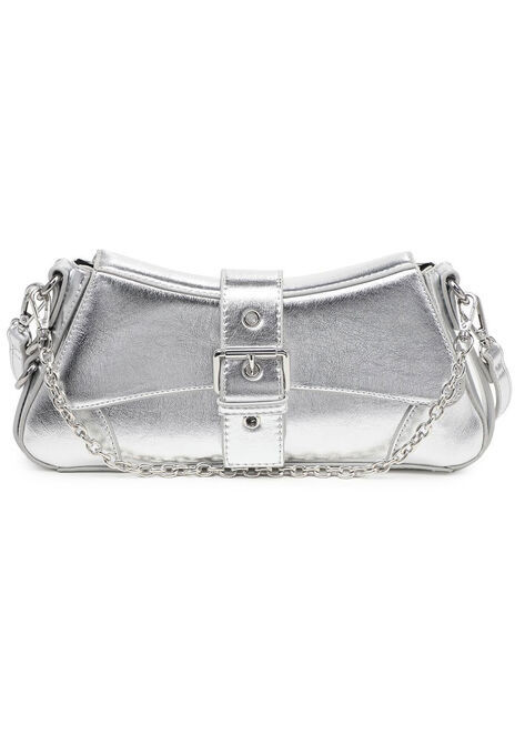 Metallic Buckle Detail Bag | Eloquii