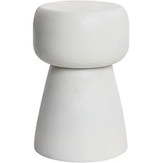Main + Mesa Cuvee Wood Stool or End Table, White | Amazon (US)