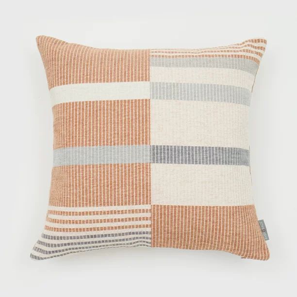 EVERGRACE Olov Unsymetrical Woven Stripes Pillow, 18in, x 18in, Lion Brown | Walmart (US)