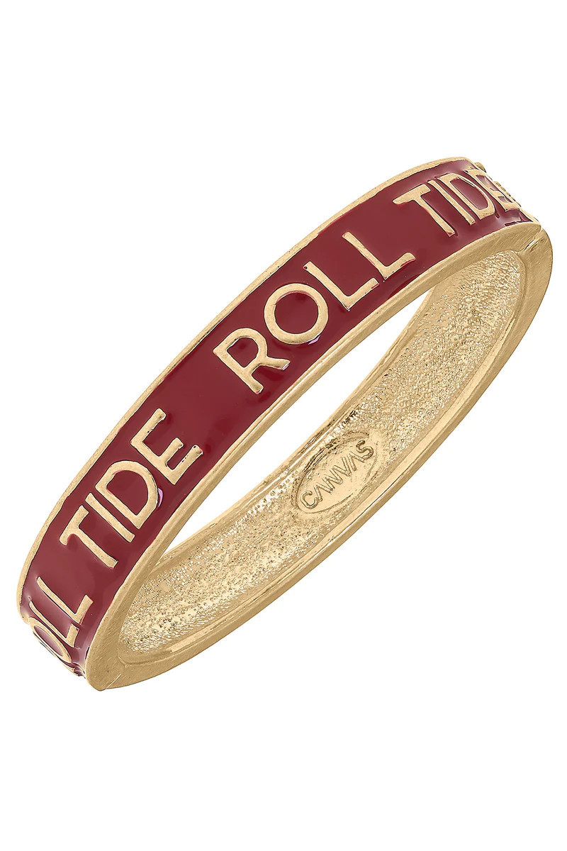 Alabama Crimson Tide Enamel Hinge Bangle in Crimson | CANVAS