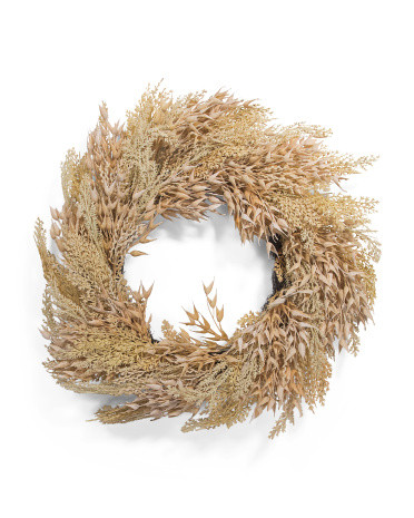 24in Wheat Wreath | TJ Maxx