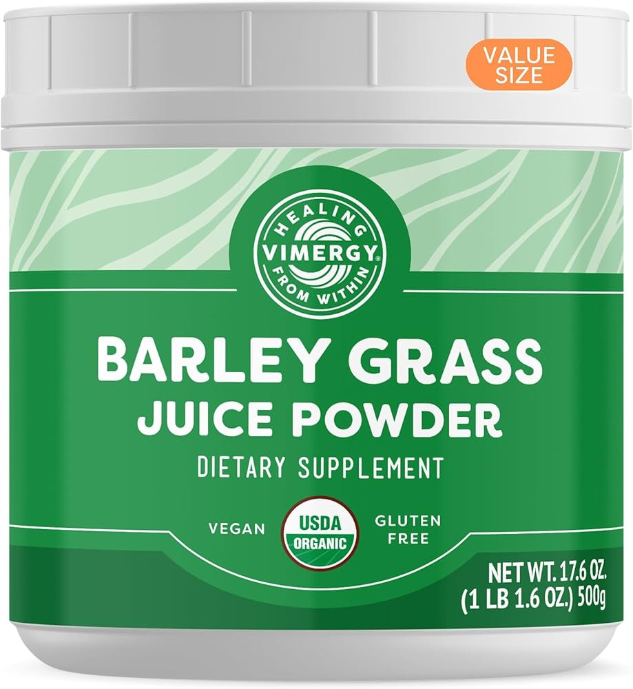 Vimergy USDA Organic Barley Grass Juice Powder, 500g | Amazon (US)
