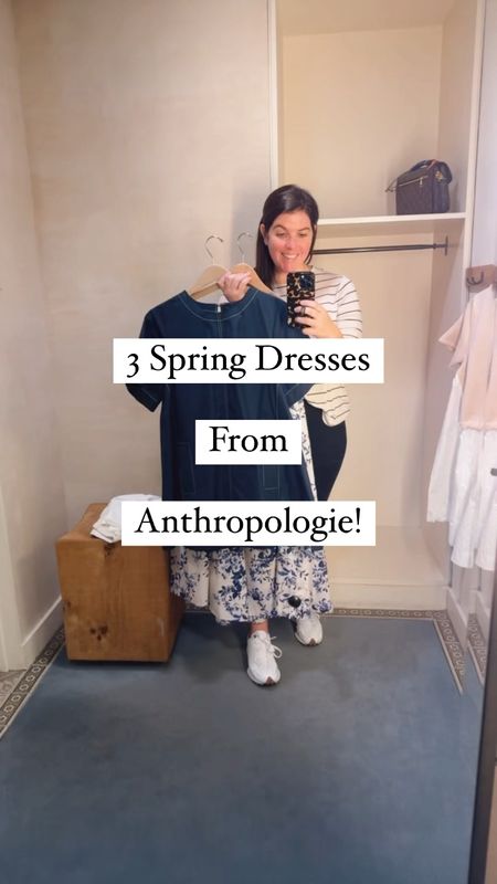 3 Spring Dresses from Anthropologie! I clearly have a thing for blue and white and spring is the best season for this color combo! All 3 looks run TTS and will be included in the LTK Spring Sale! 

#LTKmidsize #LTKSpringSale #LTKstyletip