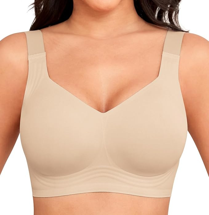 Women Wirefree Bras for Women Full Coverage No Underwire Everyday Bras Comfortable Wireless Padde... | Amazon (US)